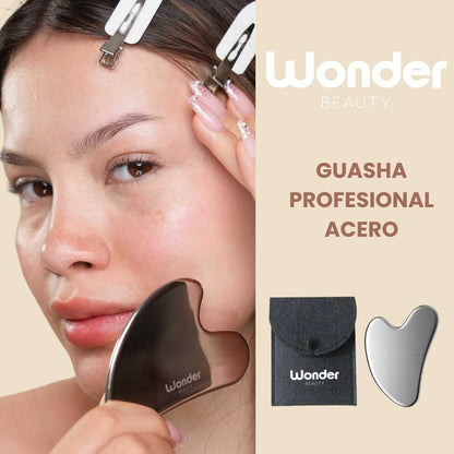 GUA SHA PROFESIONAL EN ACERO INOXIDABLE